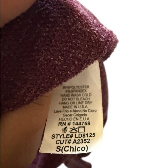 Maroon V-Neck Sweater Dress - Picture 3 of 4